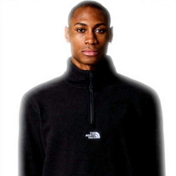 Sweatshirt The North Face Glacier Homme Col Zippé Logo Brodé