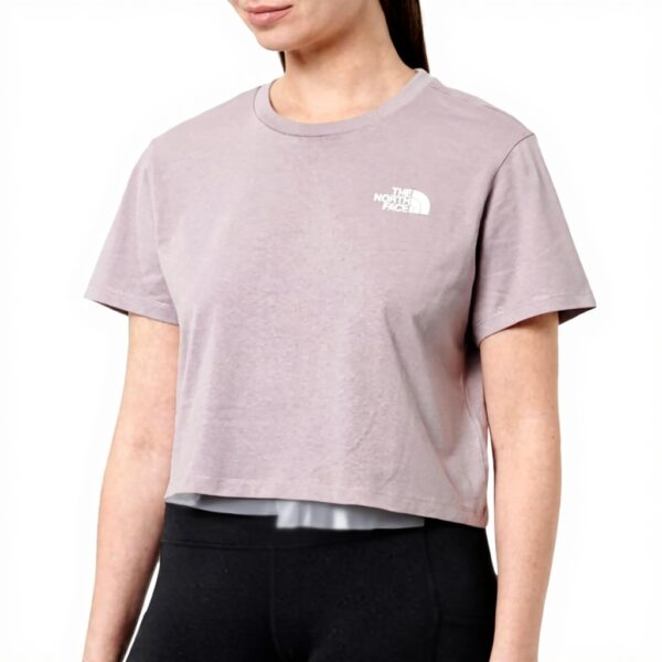 T-shirt The North Face Femme Coupe Slim Cropped Logo Imprimé