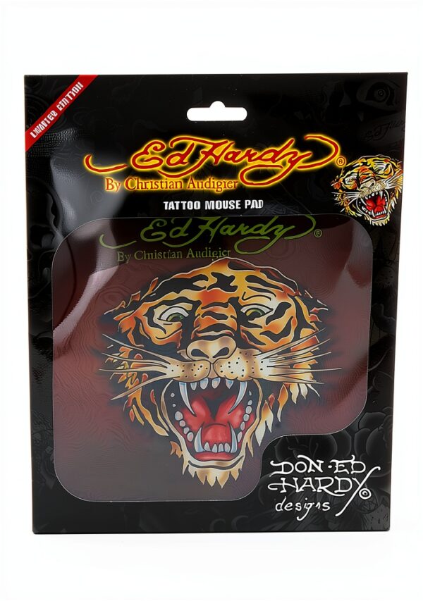 Tapie de souris Ed Hardy design tigre pour gaming et bureau-2