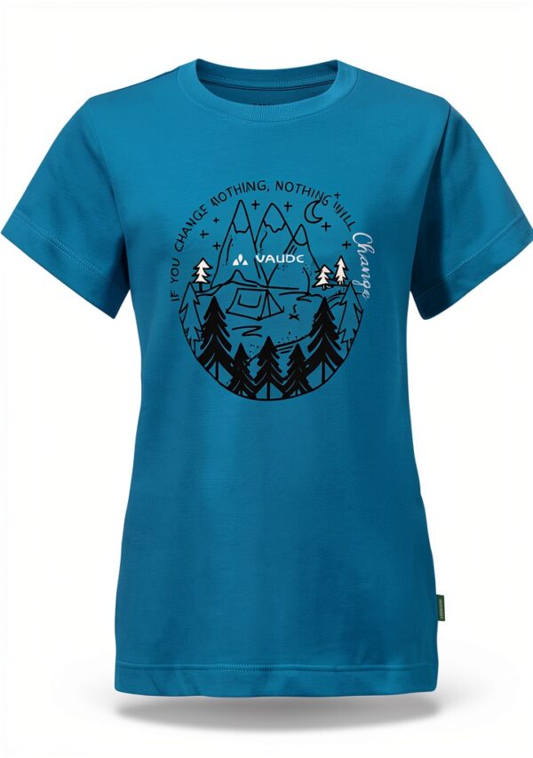 T-shirt enfant VAUDE coton bio imprimé quotidien loisirs-0