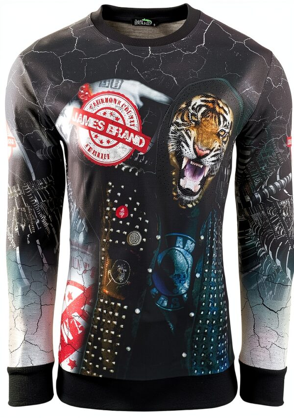 Sweatshirt SUBLIMINAL MODE Homme Modèle 911 Noir Automne-0
