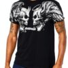 T-shirt Liquid Blue Coton Homme Coupe Régulière Noir-0
