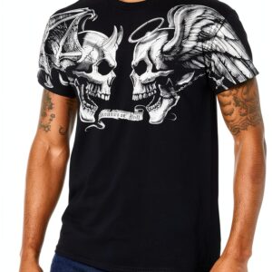 T-shirt Liquid Blue Coton Homme Coupe Régulière Noir-0
