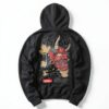 Sweat à capuche homme fantôme design noir violet streetwear-5