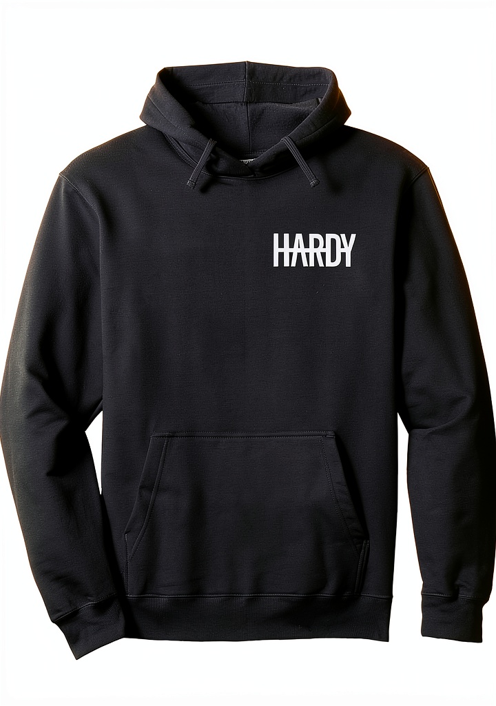 T-shirt HARDY montrant le col tissé et la coupe classique