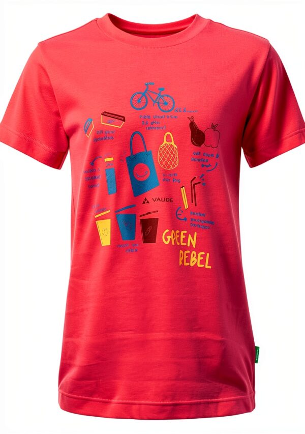 T-shirt enfant VAUDE coton bio quotidien loisirs imprimé-0