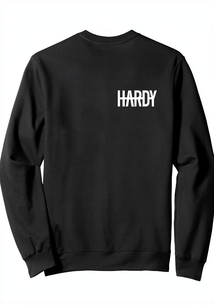 T-shirt HARDY authentique montrant le design et le col tissé