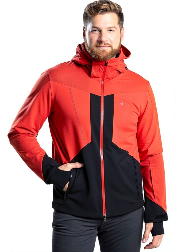 Kjus Veste Ski Homme Boval Rouge Fermeture Eclair