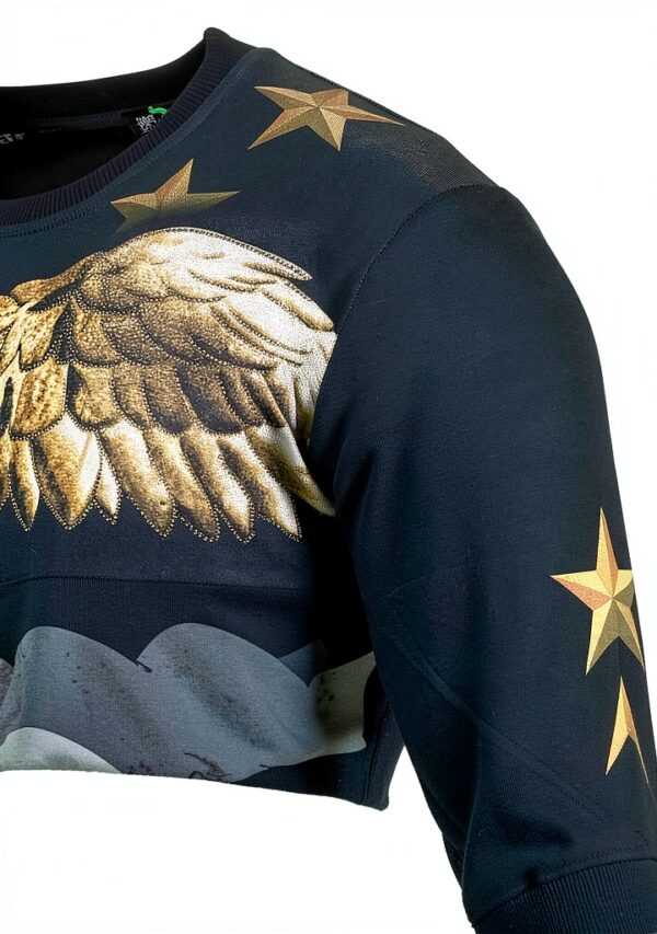 Sweatshirt SUBLIMINAL MODE homme modèle 911 noir confortable-2