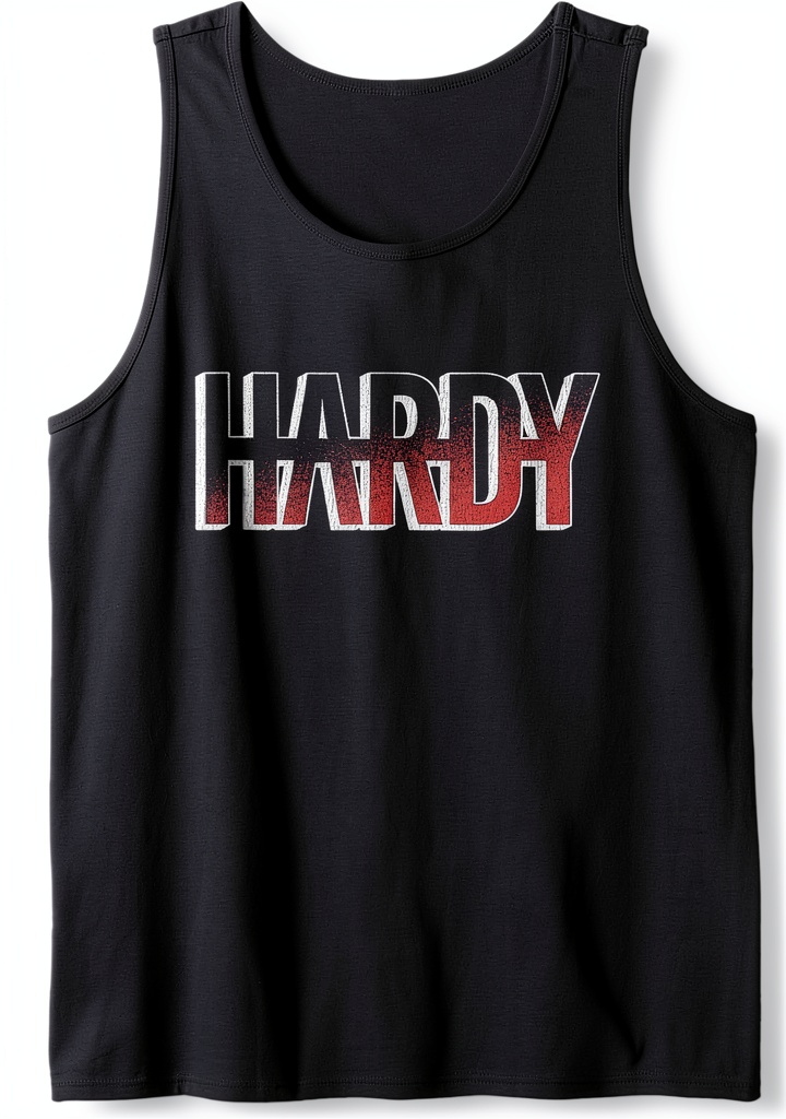 Installing t-shirt Hardy homme on a wooden desk