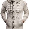 Sweat à capuche zippé Leif Nelson homme tricot léger-1