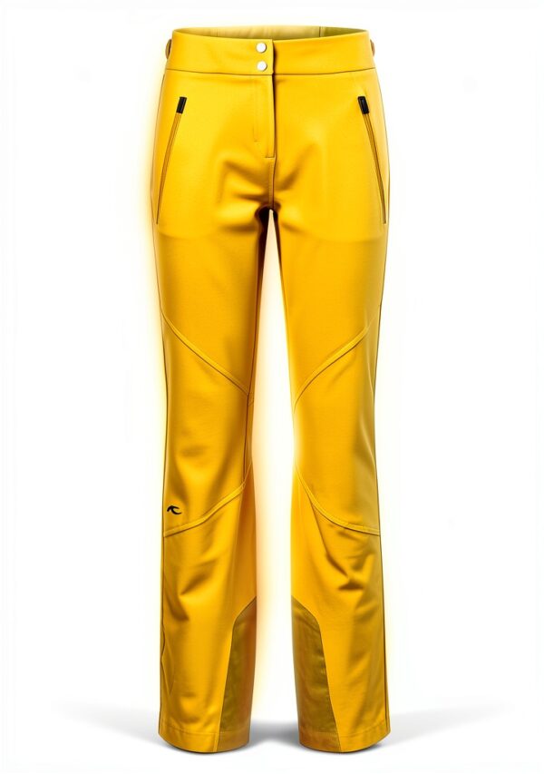 Pantalon de ski Kjus femmes polyester élastique jaune