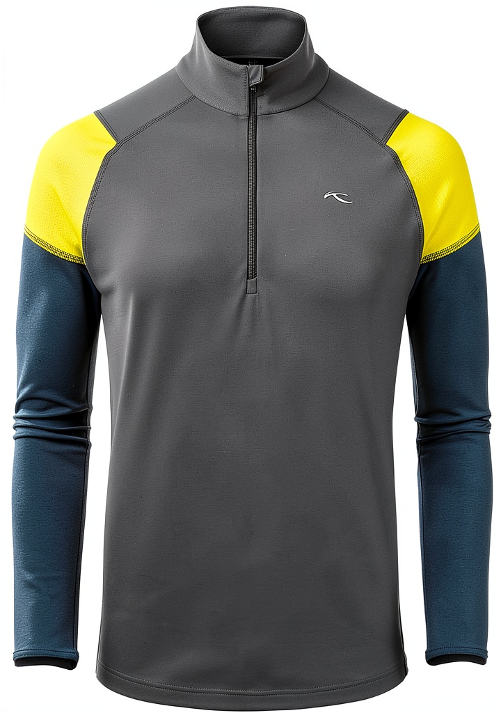 Homme portant le pull KJUS Race lors d'une randonnée en montagne