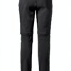 Pantalon Vaude femme randonnée convertible élastique noir-2