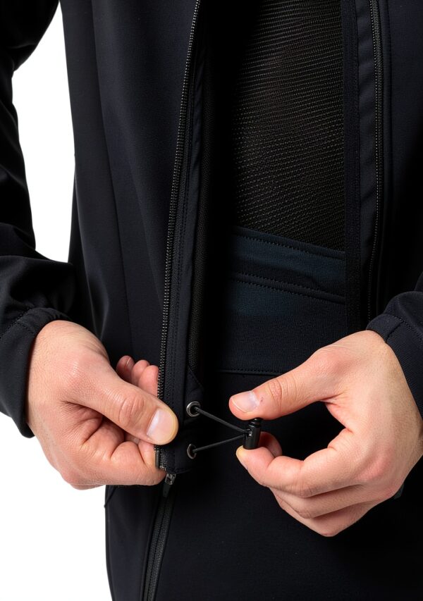 Veste cyclisme homme Vaude coupe rallongée doublure polaire-4