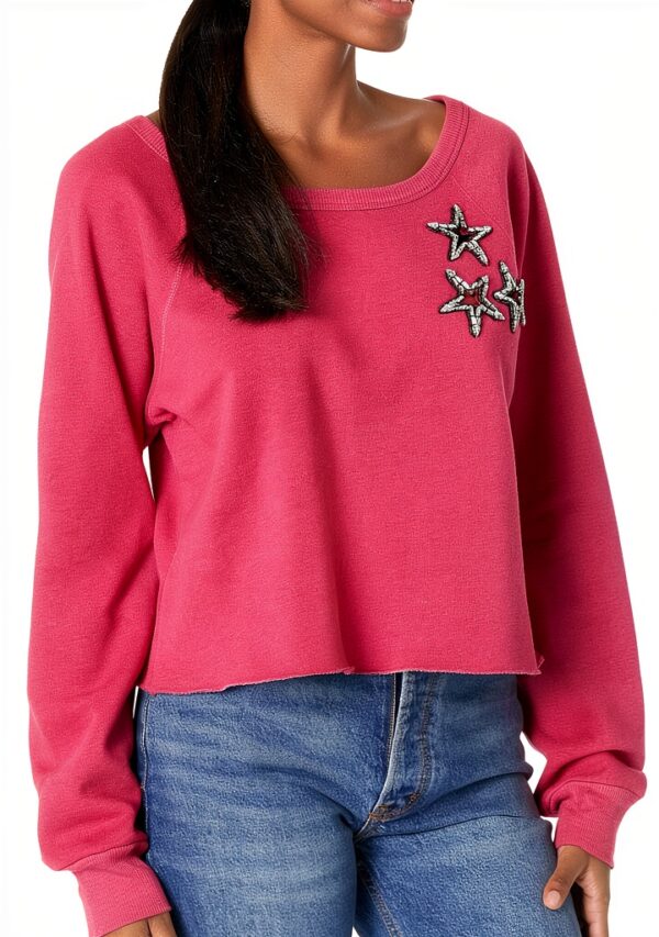 Wildfox Sweatshirt Shine Bright Sangria Small-0